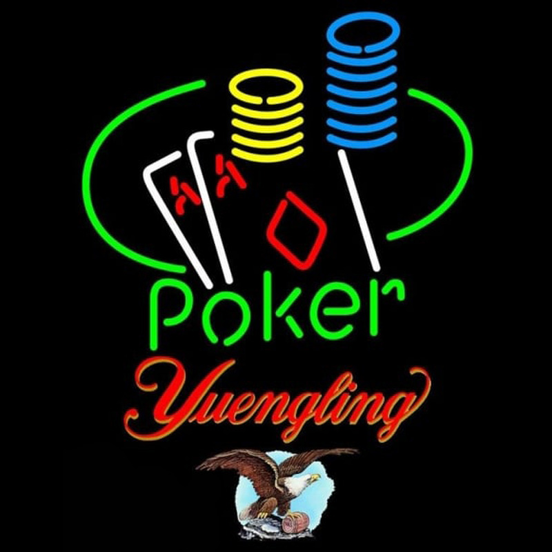 Yuengling Poker Ace Coin Table Beer Sign Neon Skilt