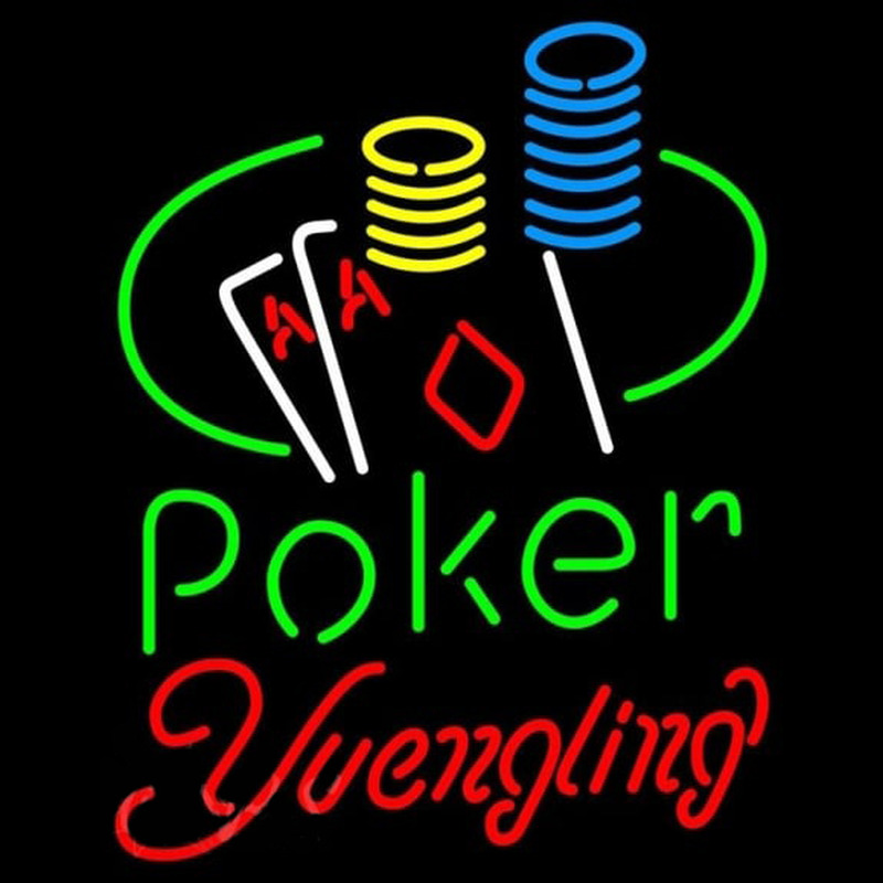 Yuengling Poker Ace Coin Table Beer Sign Neon Skilt