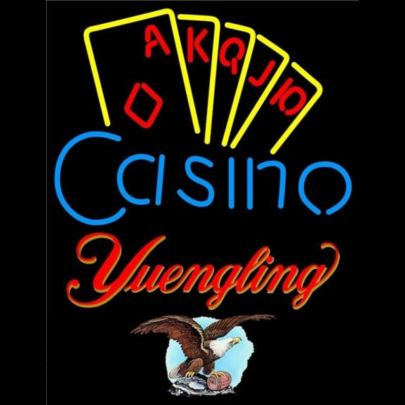 Yuengling Poker Casino Ace Series Beer Sign Neon Skilt