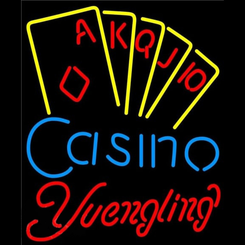 Yuengling Poker Casino Ace Series Beer Sign Neon Skilt