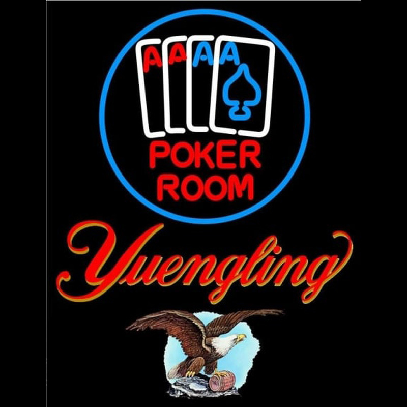 Yuengling Poker Room Beer Sign Neon Skilt