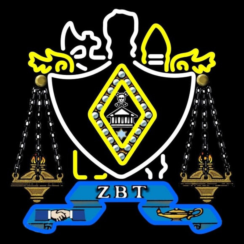 Zeta Beta Tau Chapters Logo Neon Skilt