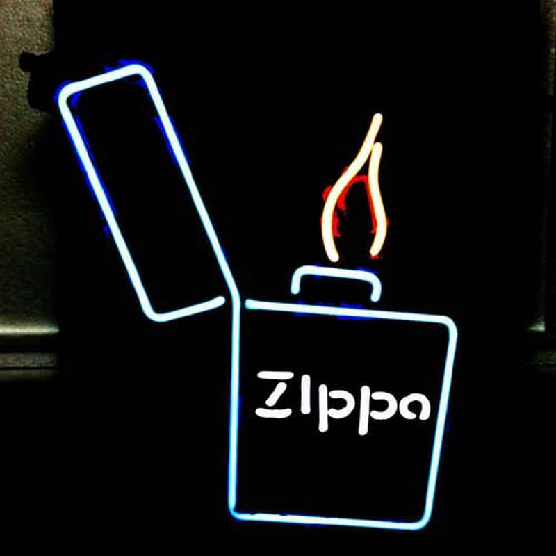 Zippo Lighter Øl Bar Neon Skilt