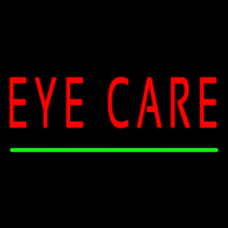 Red Eye Care Green Line Neon Skilt