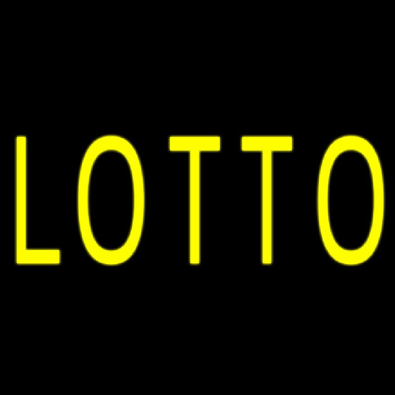 Yellow Lotto Neon Skilt