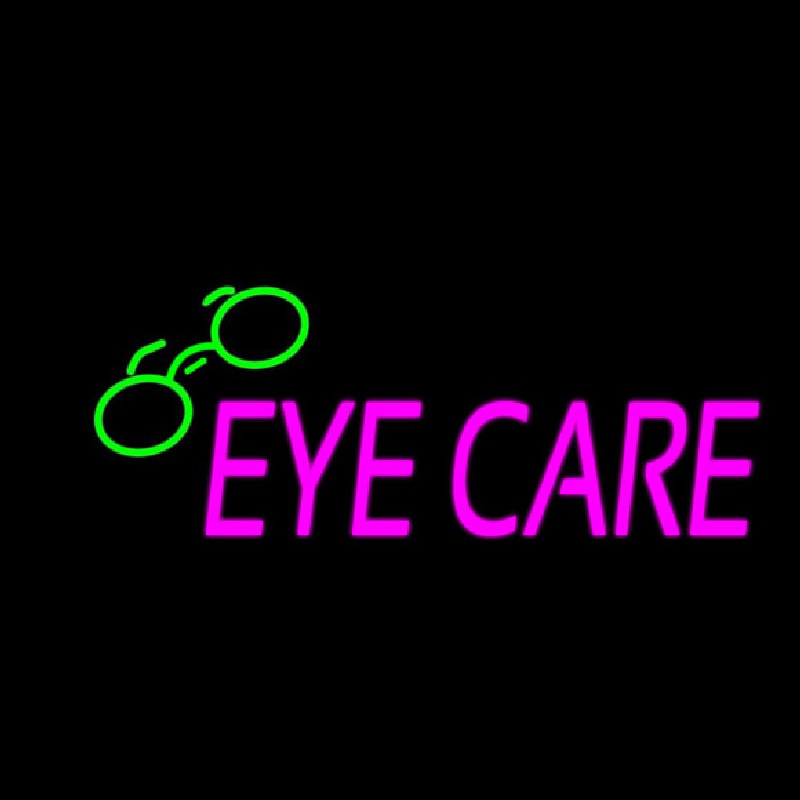 Pink Eye Care Logo Neon Skilt