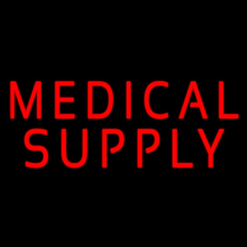 Red Medical Supply Neon Skilt