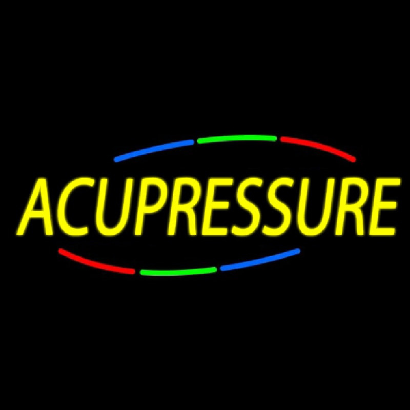 Yellow Acupressure Neon Skilt