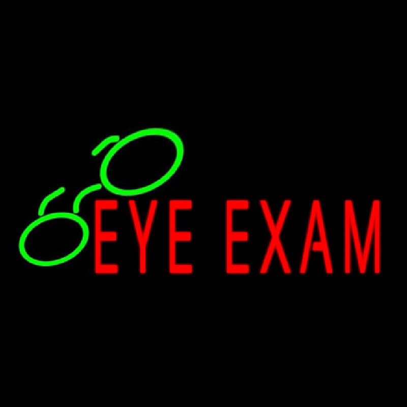 Red Eye E am Green Glass Neon Skilt