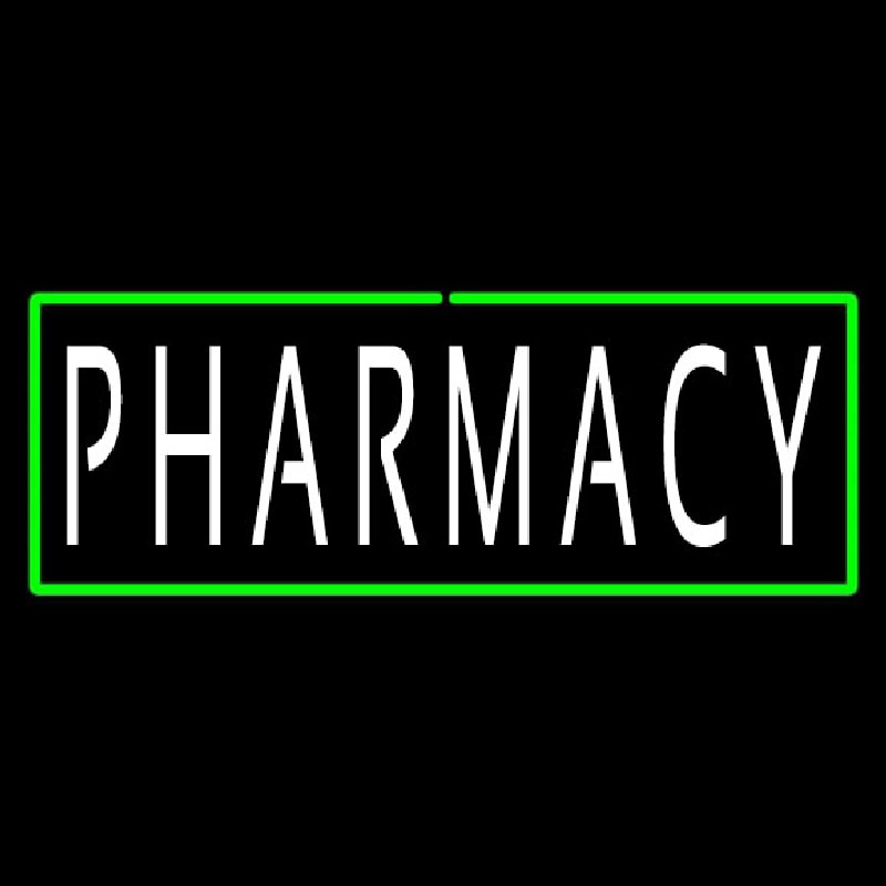 White Pharmacy Green Neon Skilt