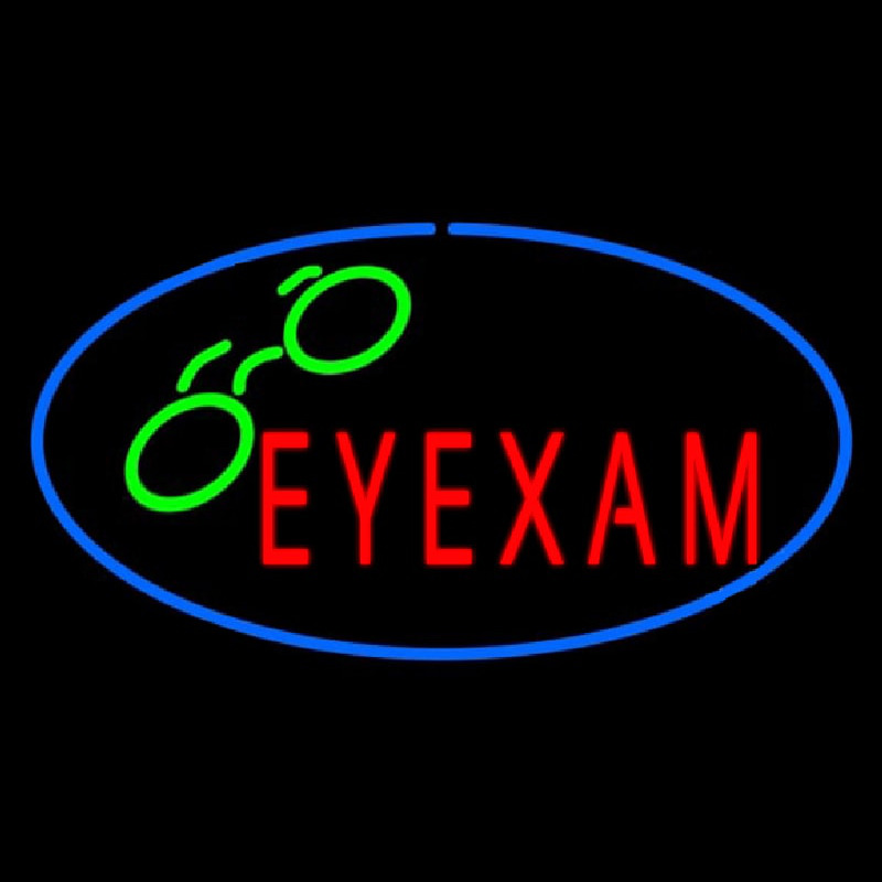 Eye E ams Oval Blue Neon Skilt