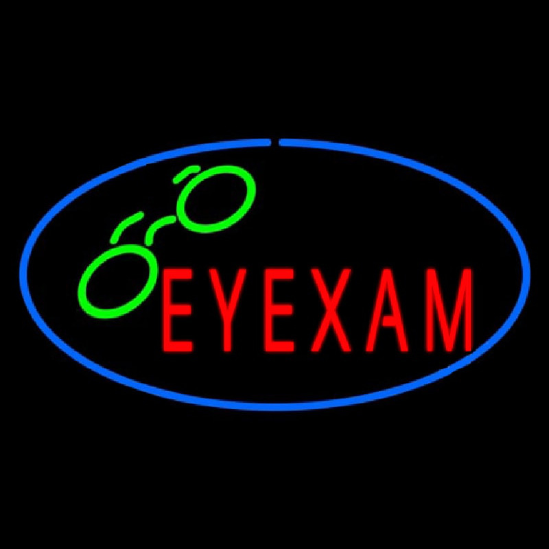 Eye E ams Oval Blue Neon Skilt