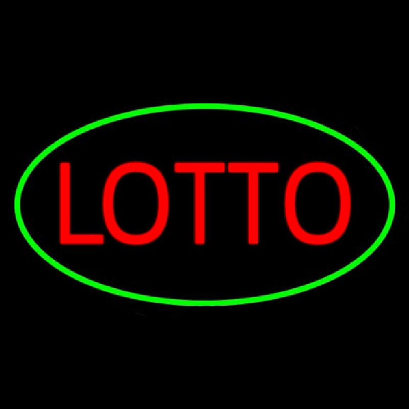 Lotto Oval Green Neon Skilt