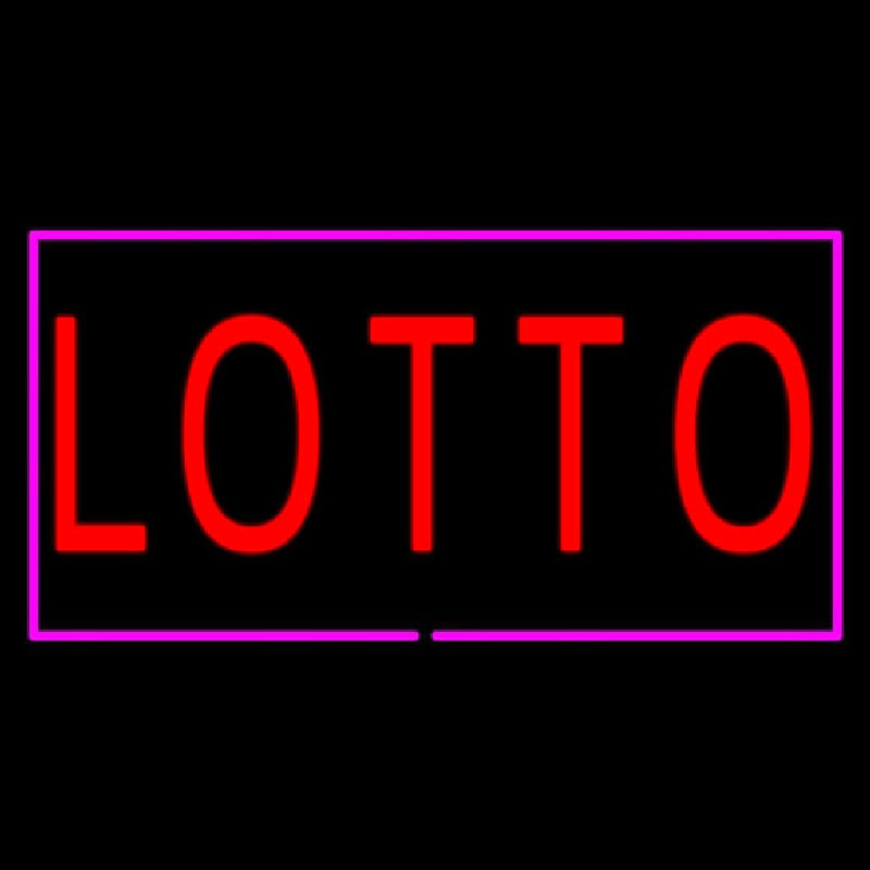 Red Lotto Pink Border Neon Skilt