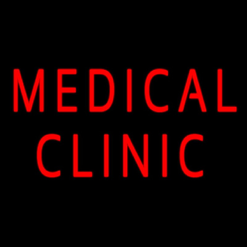 Red Medical Clinic Neon Skilt