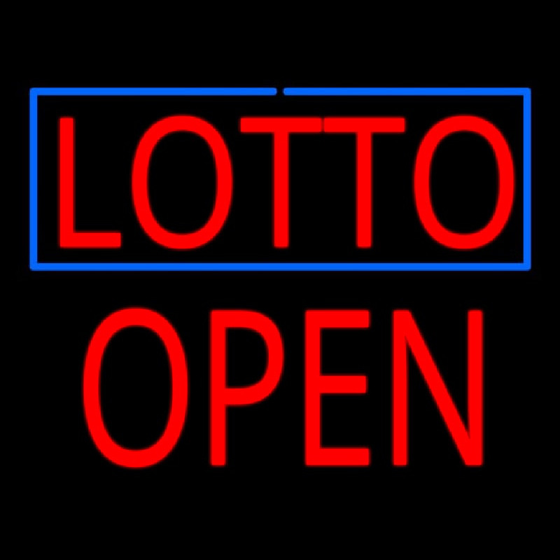 Lotto Block Open Neon Skilt