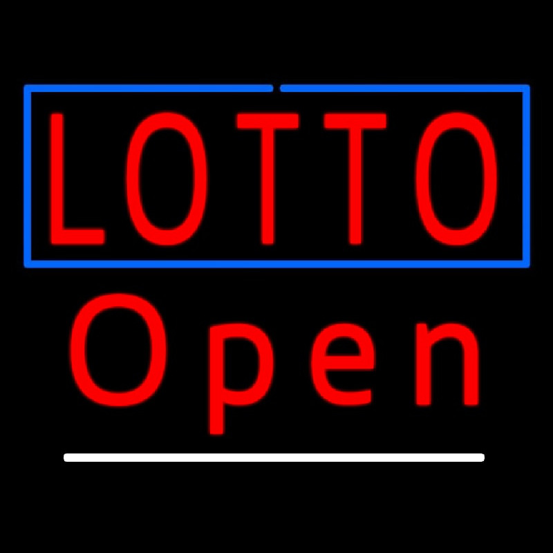 Red Lotto Open Neon Skilt