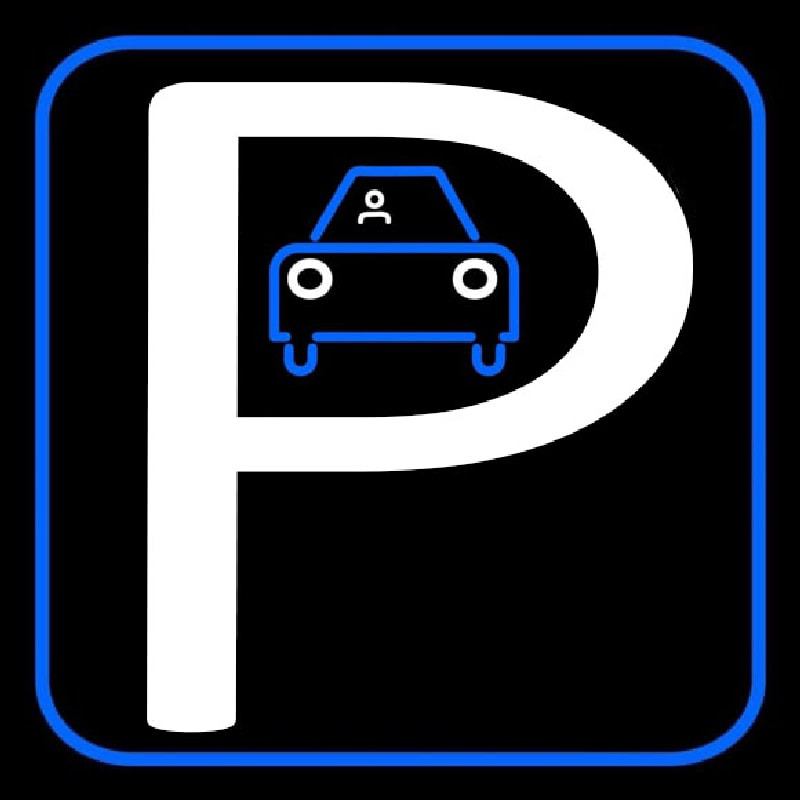 Parking With Car Neon Skilt