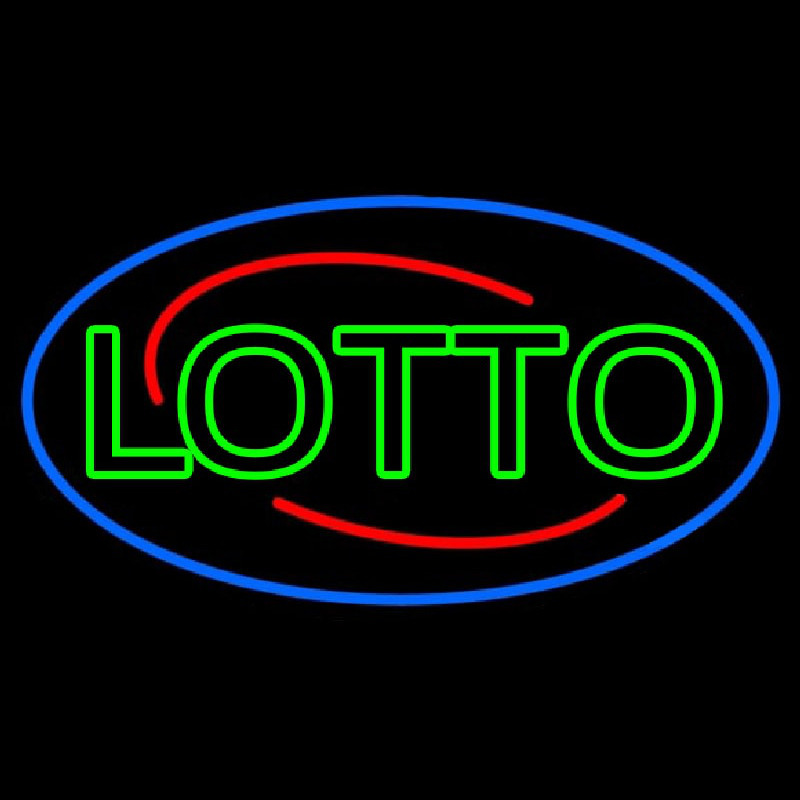 Double Stroke Lotto Neon Skilt