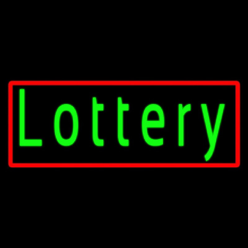 Green Lottery Neon Skilt