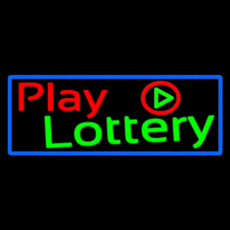 Play Lottery Neon Skilt