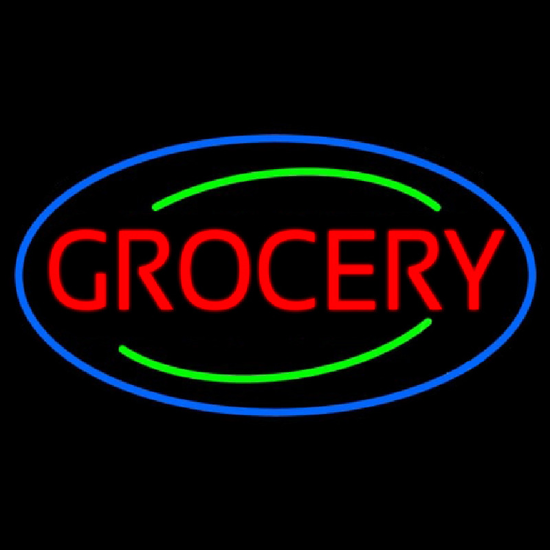 Simple Grocery Neon Skilt