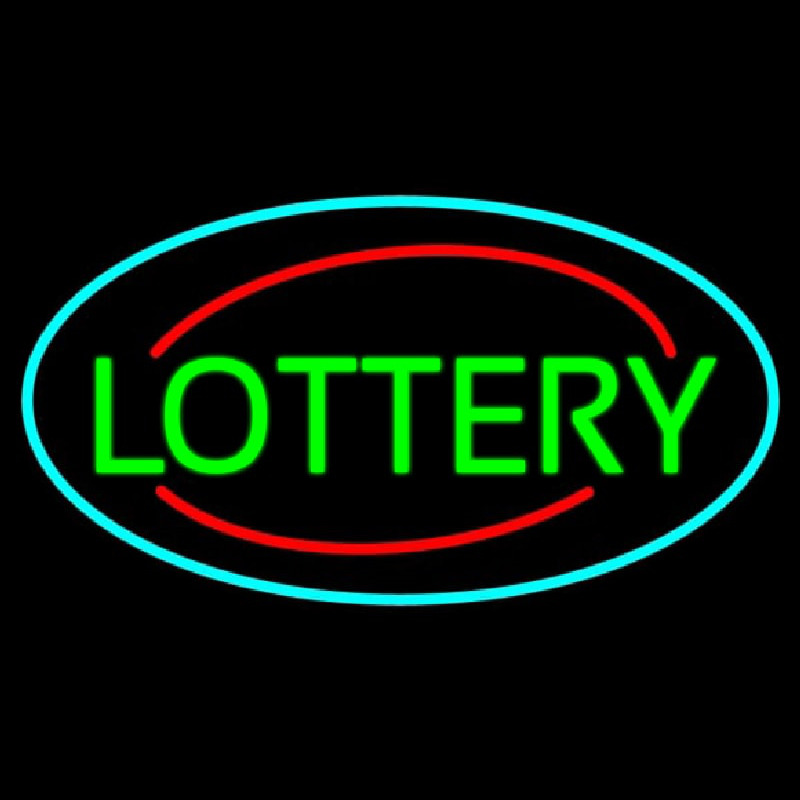 Green Lottery Neon Skilt