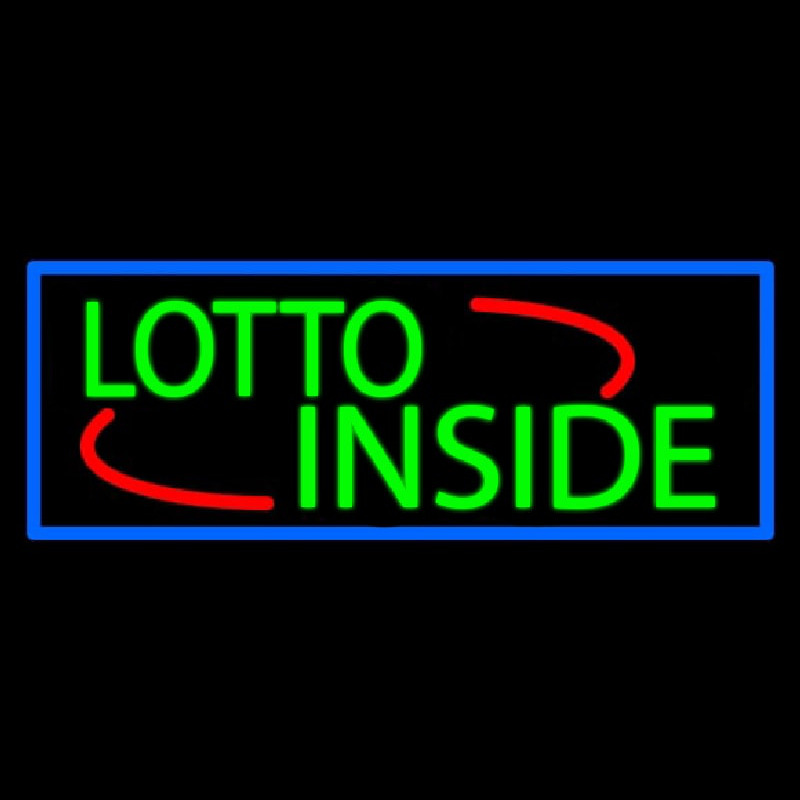 Red Lotto Inside Neon Skilt