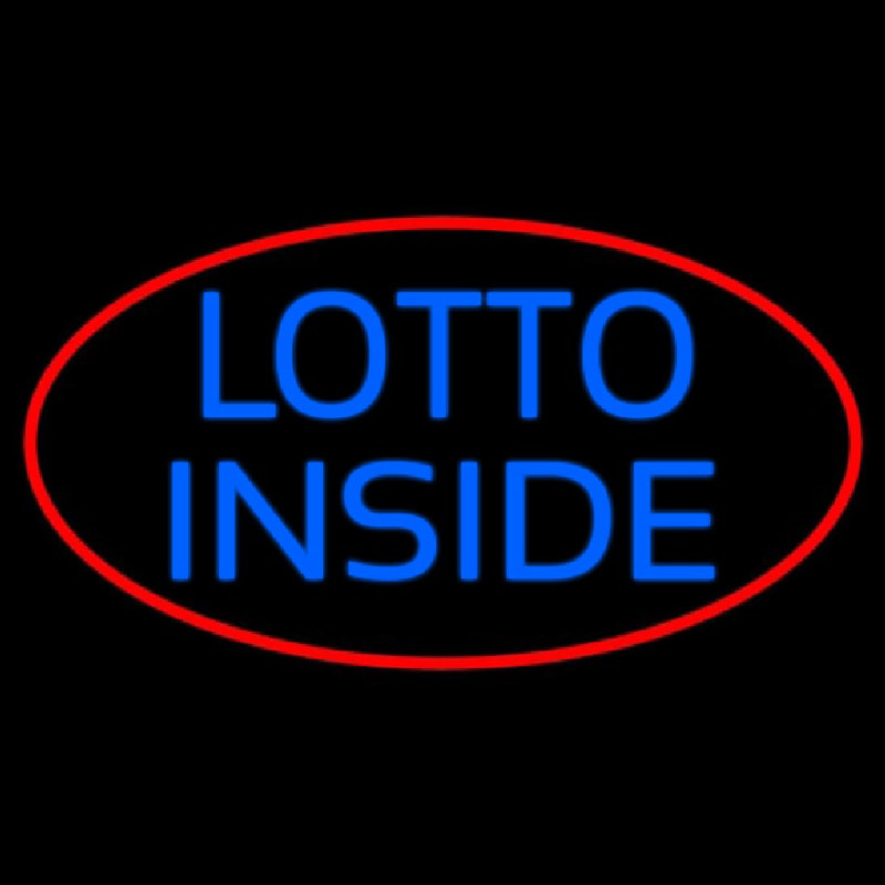 Red Lotto Inside Neon Skilt