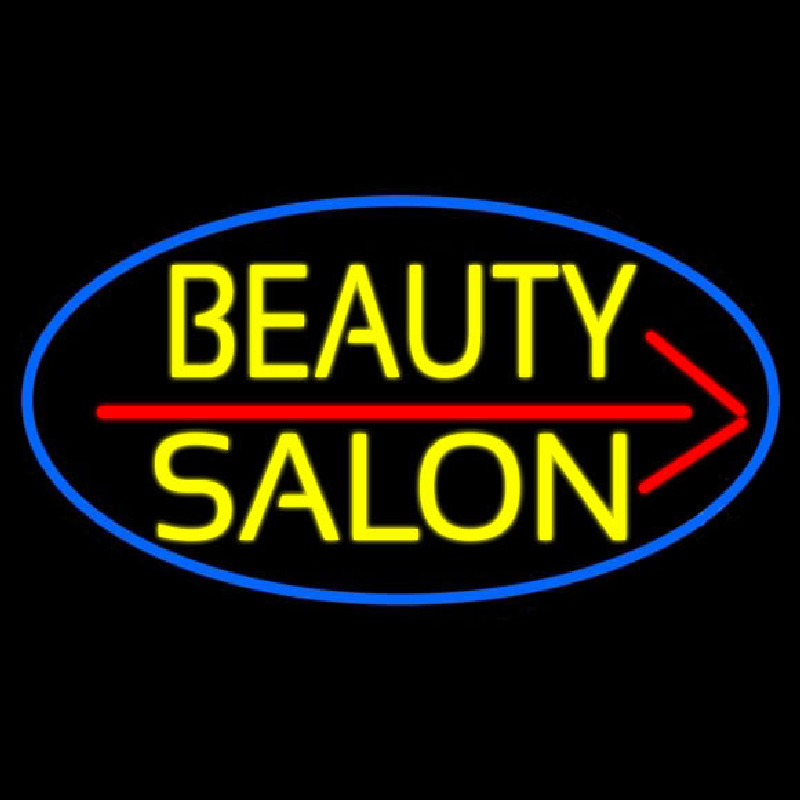Yellow Beauty Salon Neon Skilt