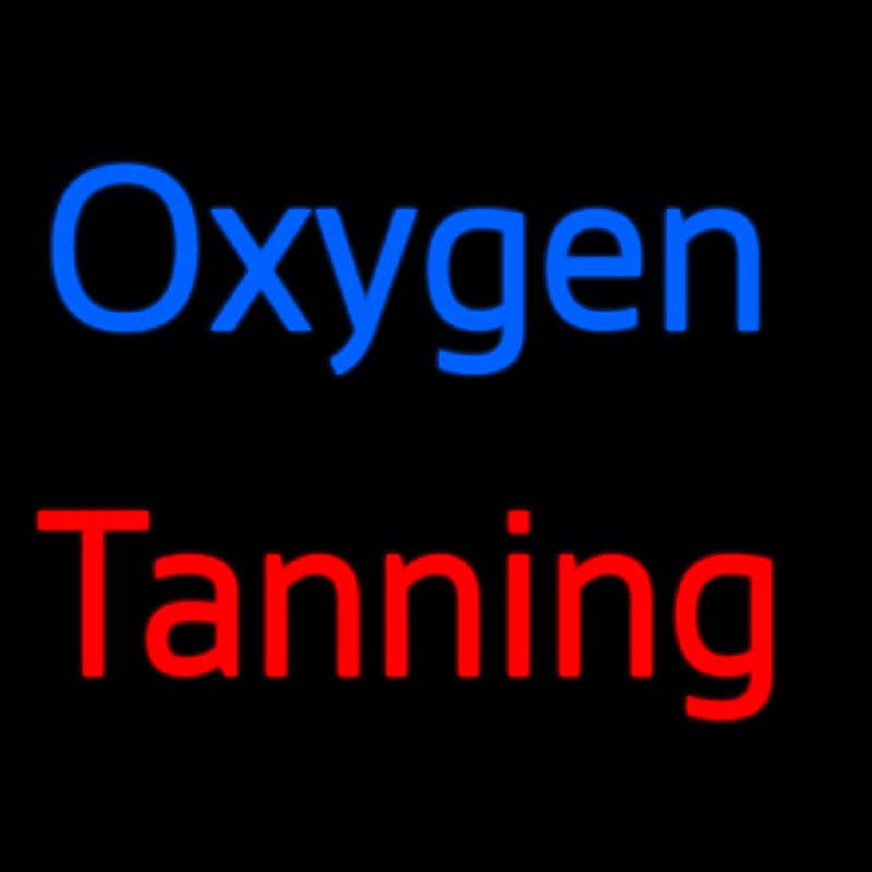 O ygen Tanning Neon Skilt