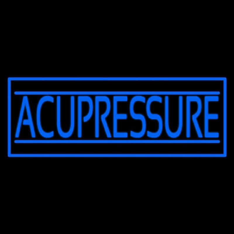 Blue Acupressure Neon Skilt