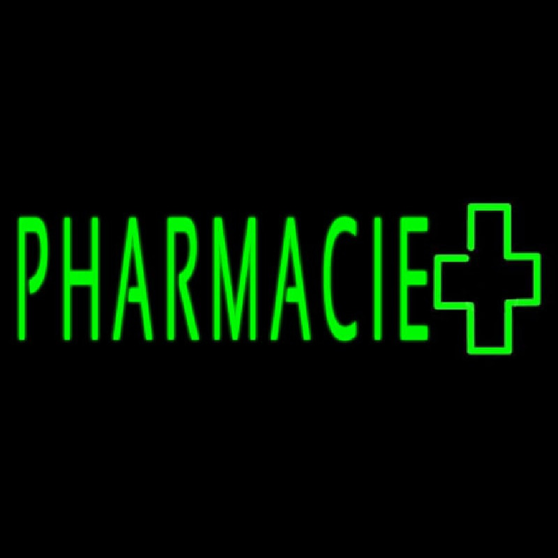 Green Pharmacie Logo Neon Skilt