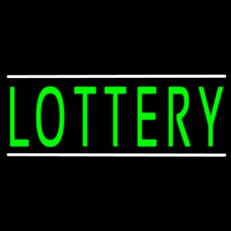 Green Lottery Neon Skilt