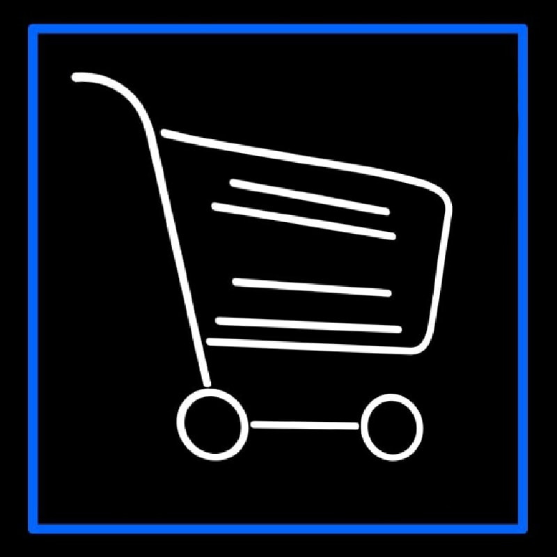 Grocery Trolly Logo Neon Skilt