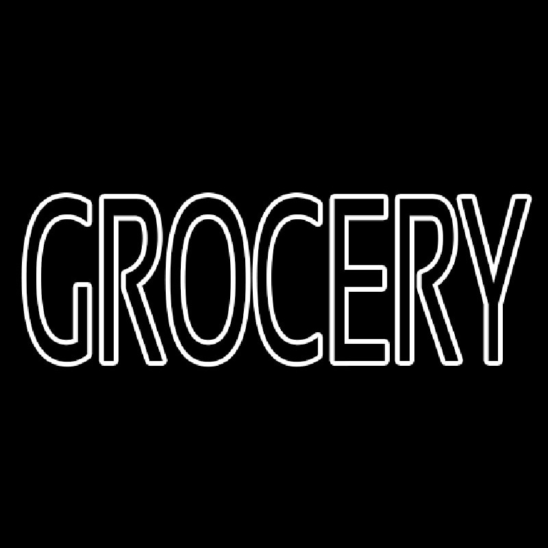 Simple Grocery Neon Skilt