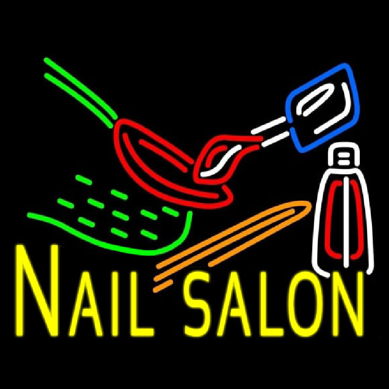 Nail Salon Logo Neon Skilt