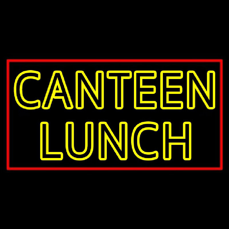 Double Stroke Canteen Lunch Neon Skilt