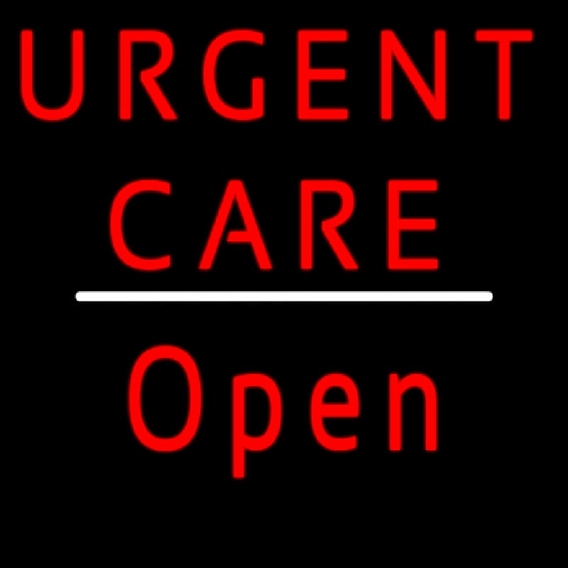 Urgent Care Script1 Open White Line Neon Skilt