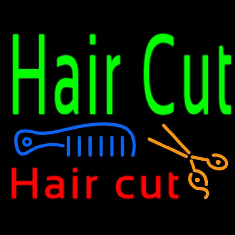 Hair Cut Neon Skilt