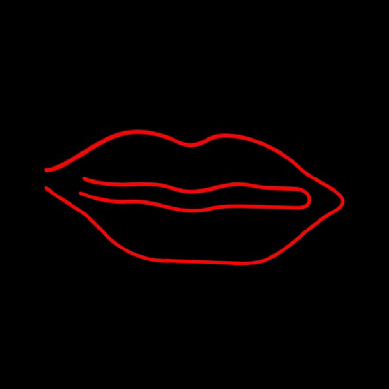 Red Lips Neon Skilt