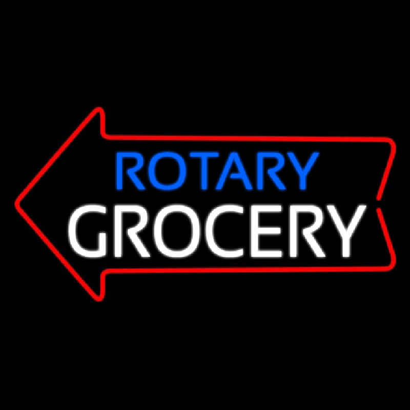 Rotary Grocery Neon Skilt