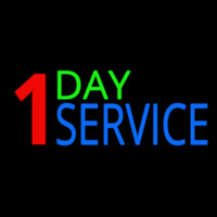 1 Day Service Neon Skilt