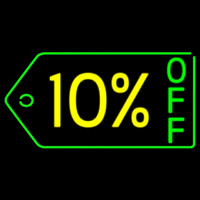 10 Percent Off Neon Skilt