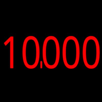 10000 Red Neon Skilt