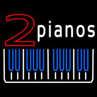 2 Pianos Neon Skilt