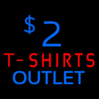 2 T Shirt Outlet Neon Skilt