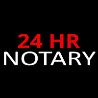 24 Hr Notary Neon Skilt