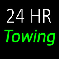 24 Hrs Green Towing Neon Skilt