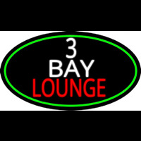 3 Bay Lounge Oval With Green Border Neon Skilt